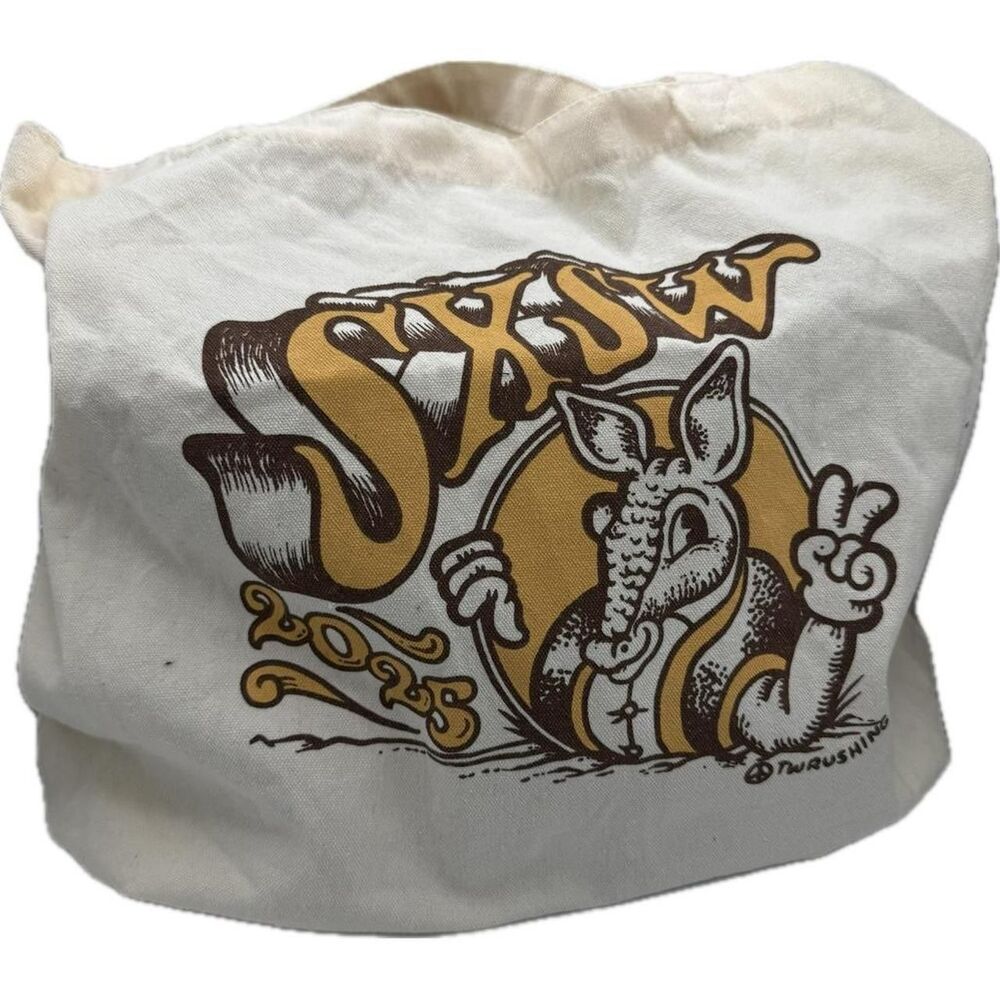 SXSW 2025 Canvas Tote Bag Art by Taylor W. Rushing
